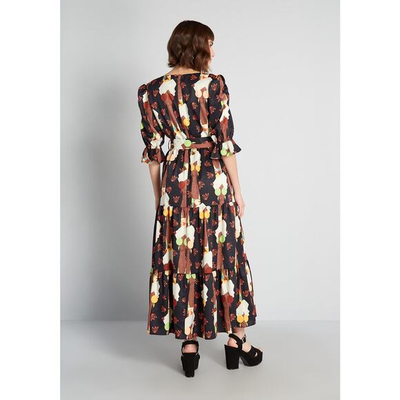 Hutch Let's Go Colorful Boho Square Neck Maxi Dress Size 4 $179 - Picture 2 of 13